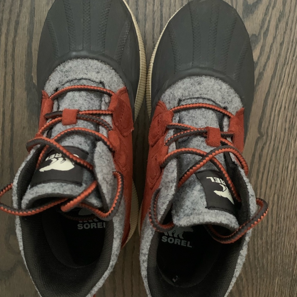 Sorel Charcoal and Rust Winter Boots